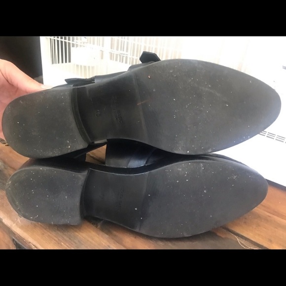 Zara Black Leather Strappy Ankle Boots - Picture 6 of 7